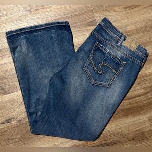 Silver Aiko Mid Flare Jeans